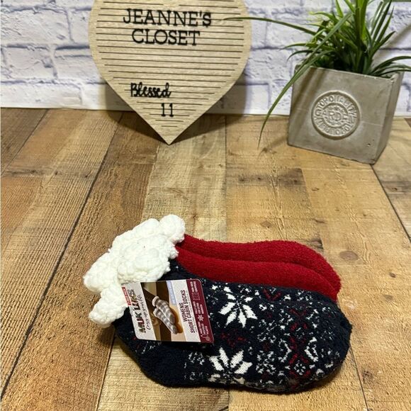 Mukluks WOMEN'S 2 PAIR PACK SHORTIE CABIN SOCKS nwt - Picture 1 of 6